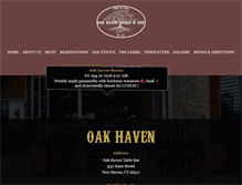 Tablet Screenshot of oakhaventableandbar.com